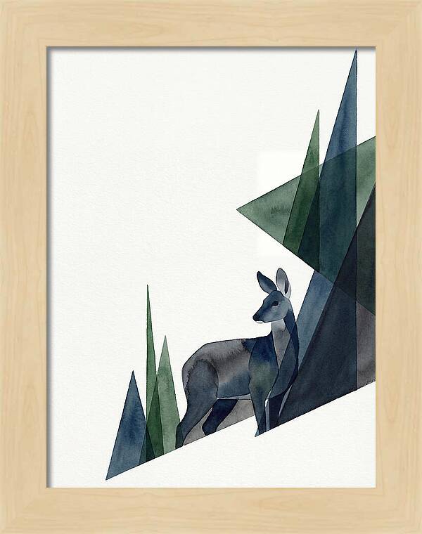 Musk Deer Among Geometric Shapes