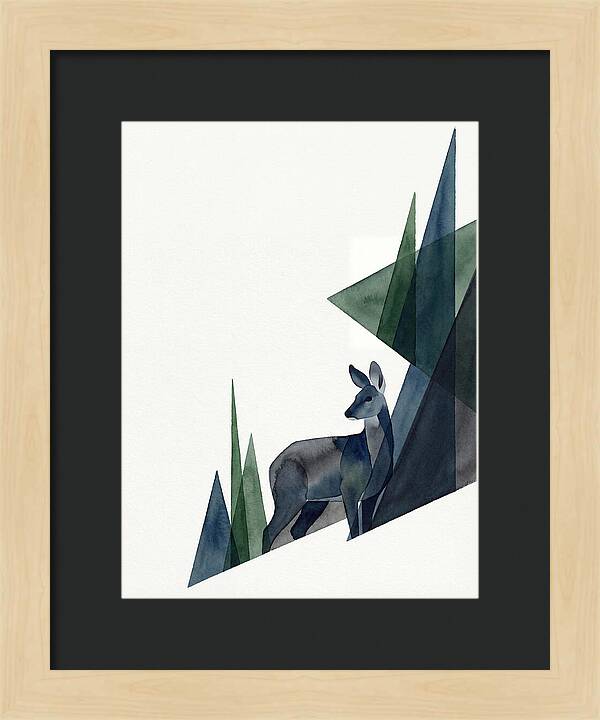 Musk Deer Among Geometric Shapes
