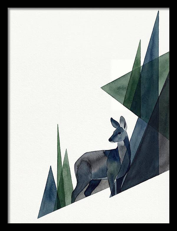 Musk Deer Among Geometric Shapes