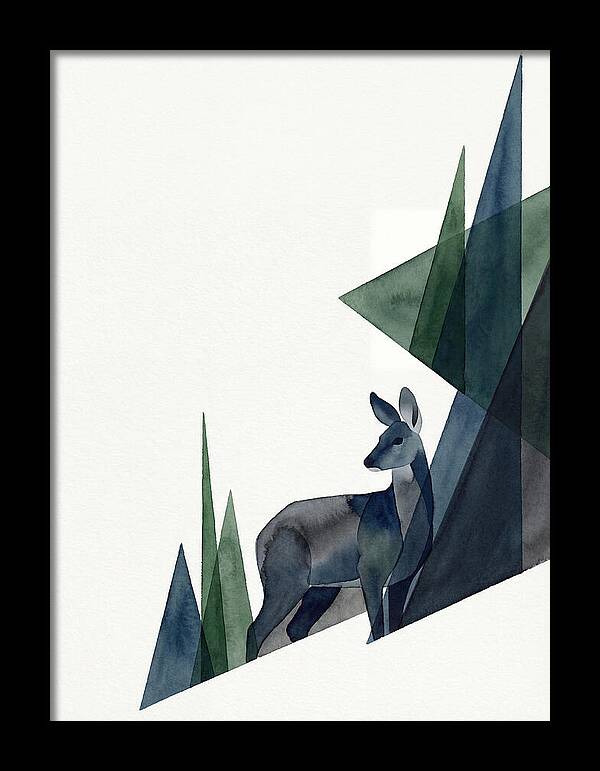 Musk Deer Among Geometric Shapes