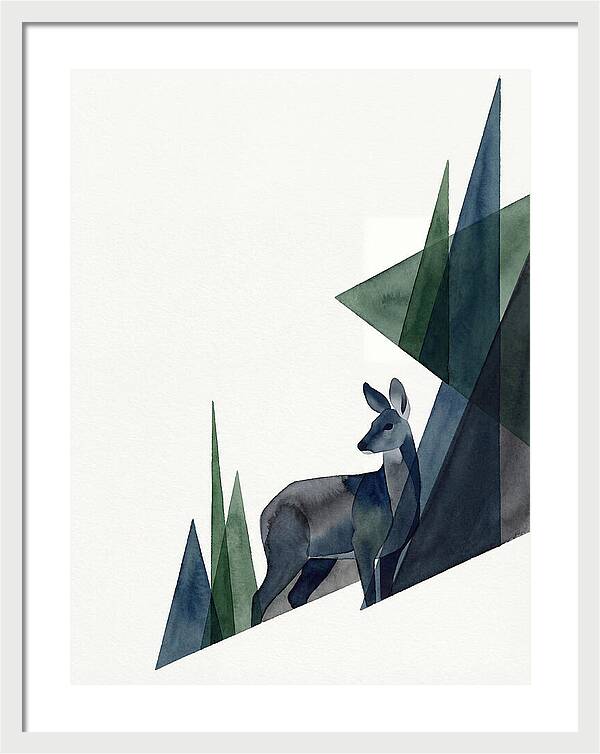 Musk Deer Among Geometric Shapes