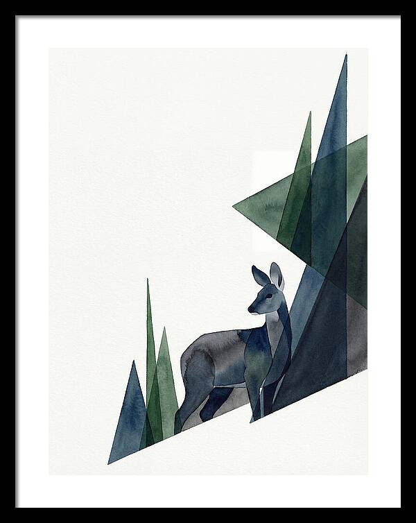 Musk Deer Among Geometric Shapes