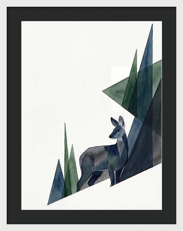 Musk Deer Among Geometric Shapes
