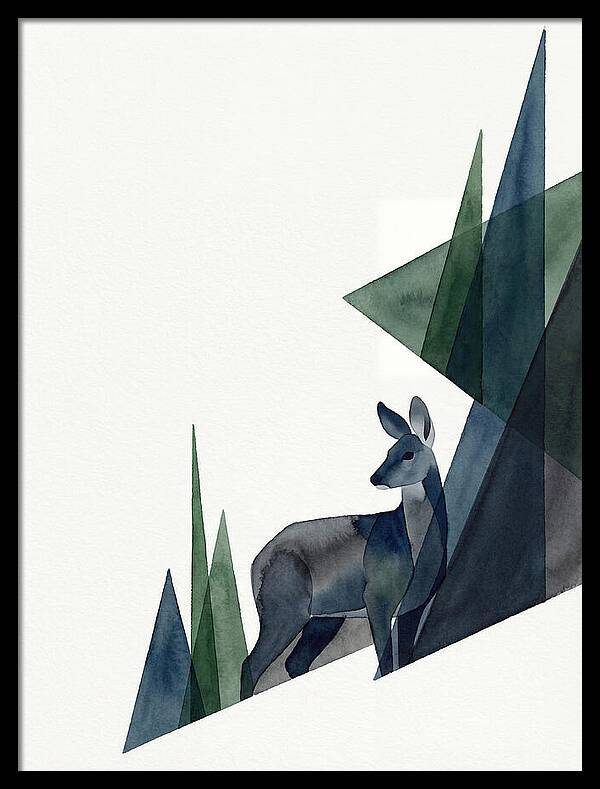 Musk Deer Among Geometric Shapes