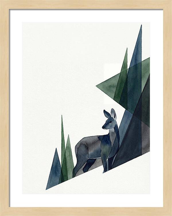 Musk Deer Among Geometric Shapes