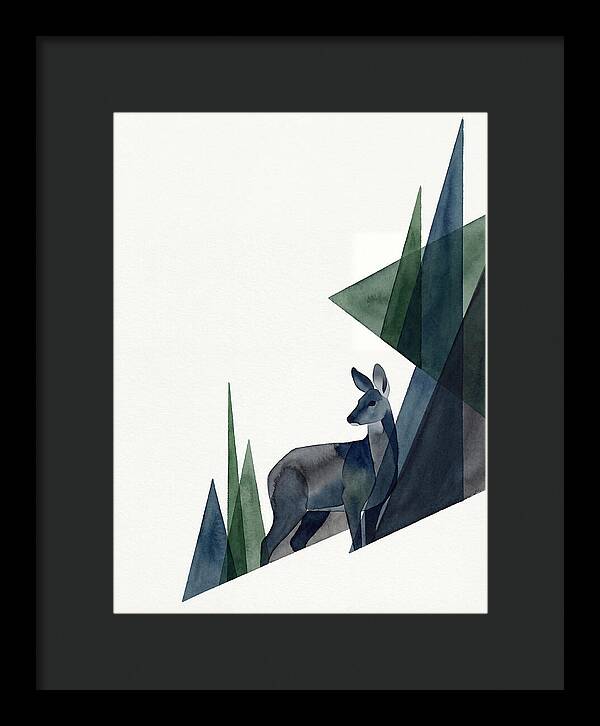 Musk Deer Among Geometric Shapes