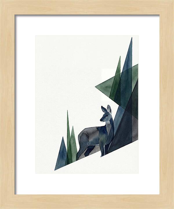 Musk Deer Among Geometric Shapes