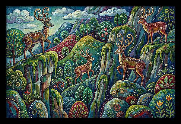 Musk Deer In A Vibrant Landscape