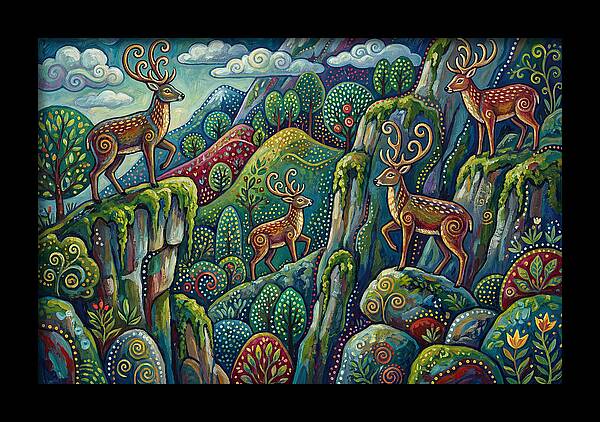 Musk Deer In A Vibrant Landscape