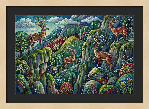 Musk Deer In A Vibrant Landscape