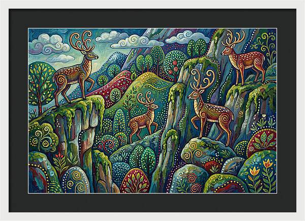Musk Deer In A Vibrant Landscape