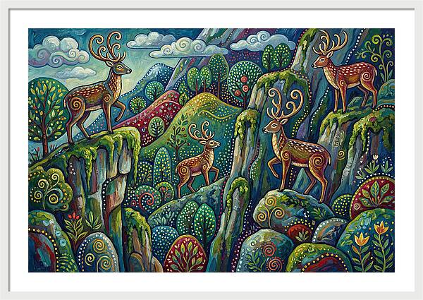 Musk Deer In A Vibrant Landscape