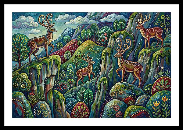 Musk Deer In A Vibrant Landscape