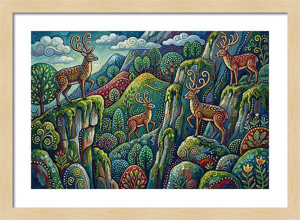 Musk Deer In A Vibrant Landscape