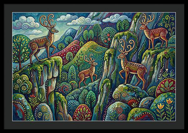Musk Deer In A Vibrant Landscape