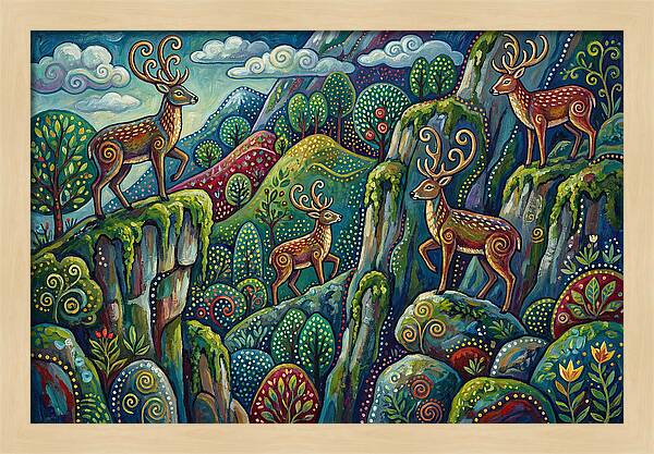Musk Deer In A Vibrant Landscape