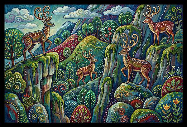 Musk Deer In A Vibrant Landscape
