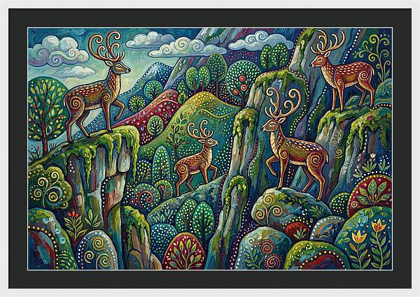 Musk Deer In A Vibrant Landscape