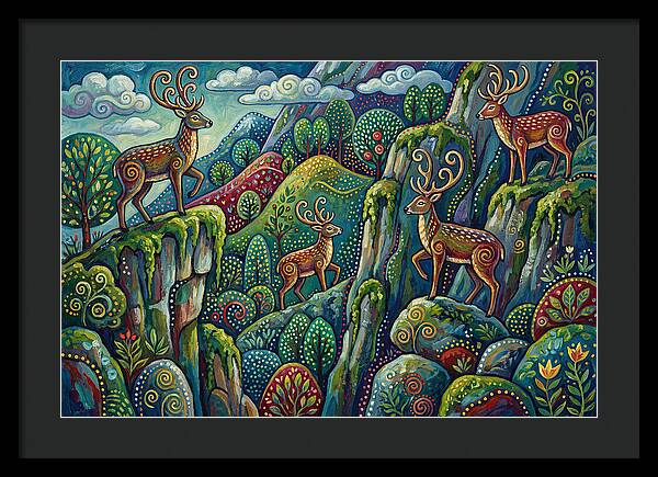 Musk Deer In A Vibrant Landscape