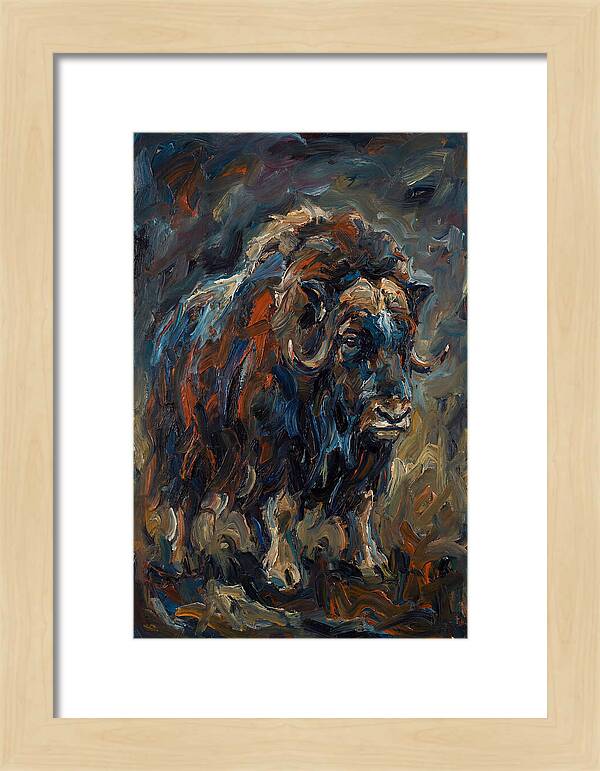 Musk Ox In Expressionist Style