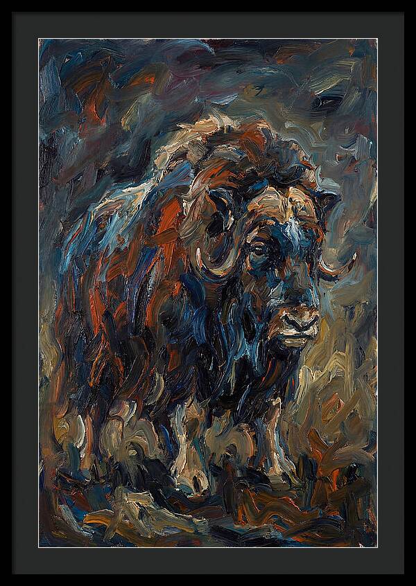 Musk Ox In Expressionist Style