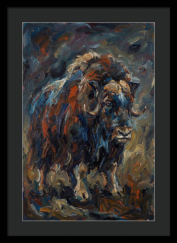 Musk Ox In Expressionist Style