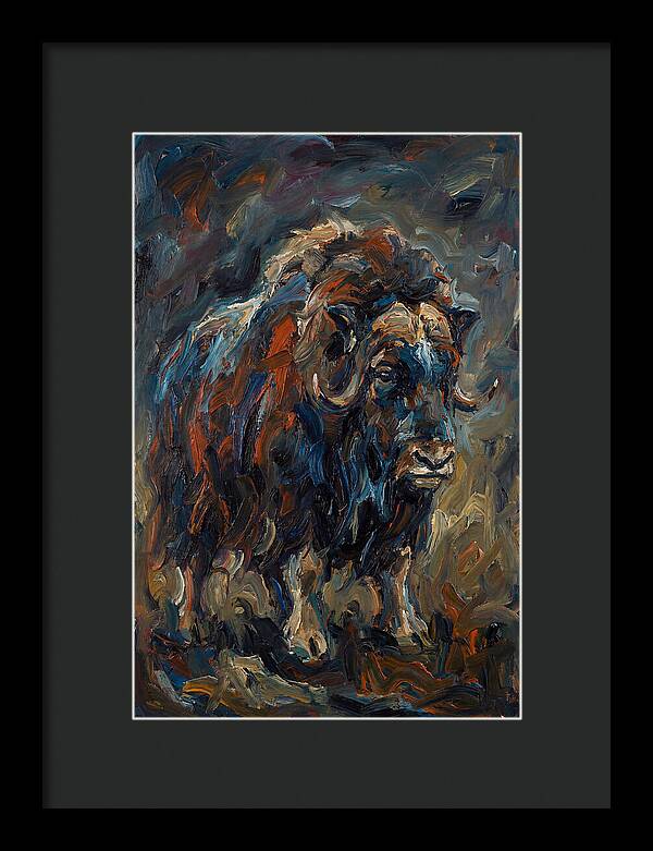 Musk Ox In Expressionist Style