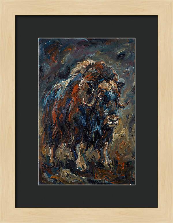 Musk Ox In Expressionist Style