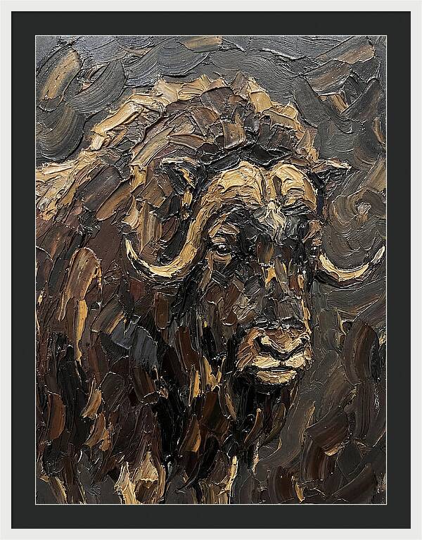 Musk Ox In Rich Textures