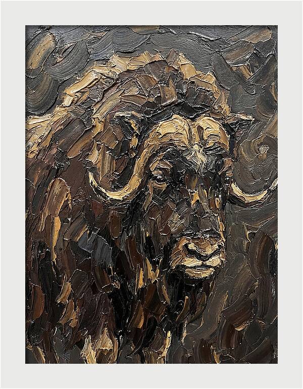 Musk Ox In Rich Textures