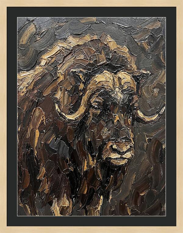 Musk Ox In Rich Textures