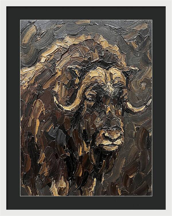 Musk Ox In Rich Textures