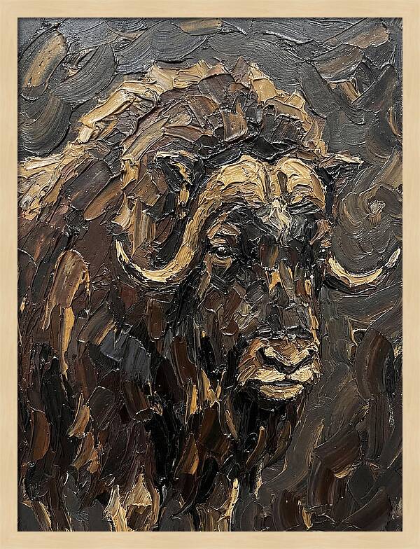 Musk Ox In Rich Textures