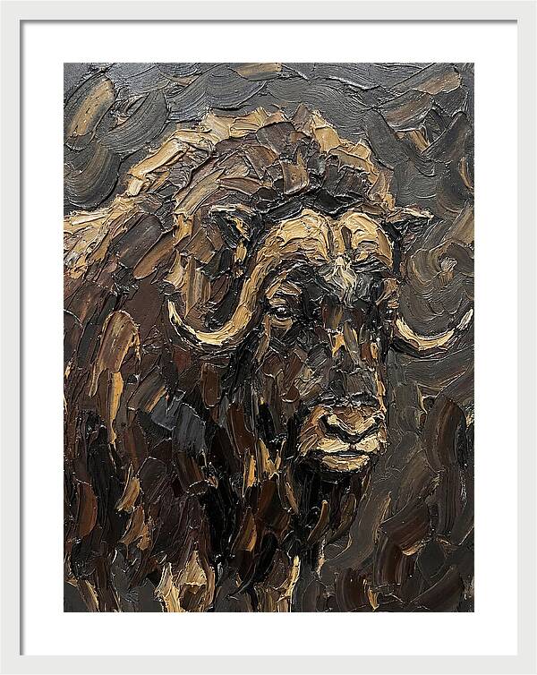Musk Ox In Rich Textures