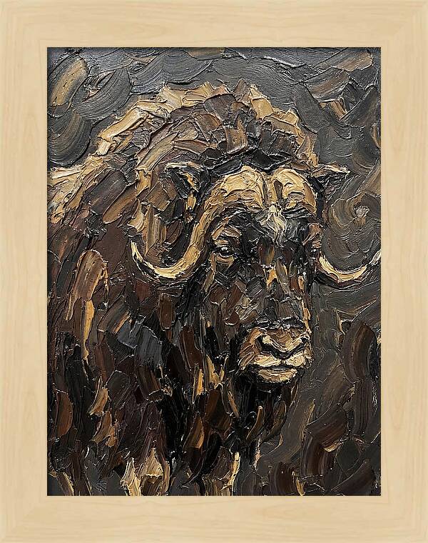 Musk Ox In Rich Textures