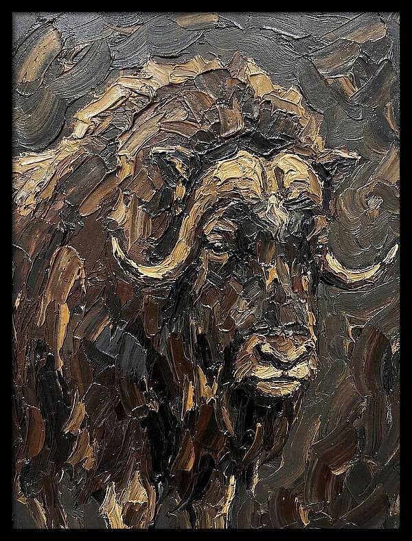 Musk Ox In Rich Textures