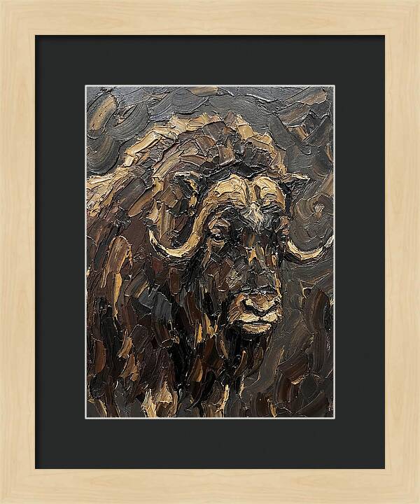 Musk Ox In Rich Textures