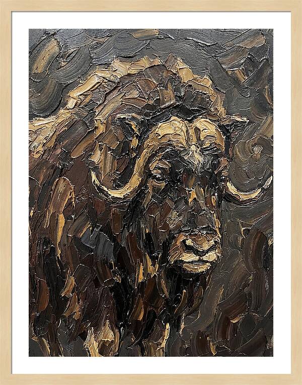 Musk Ox In Rich Textures