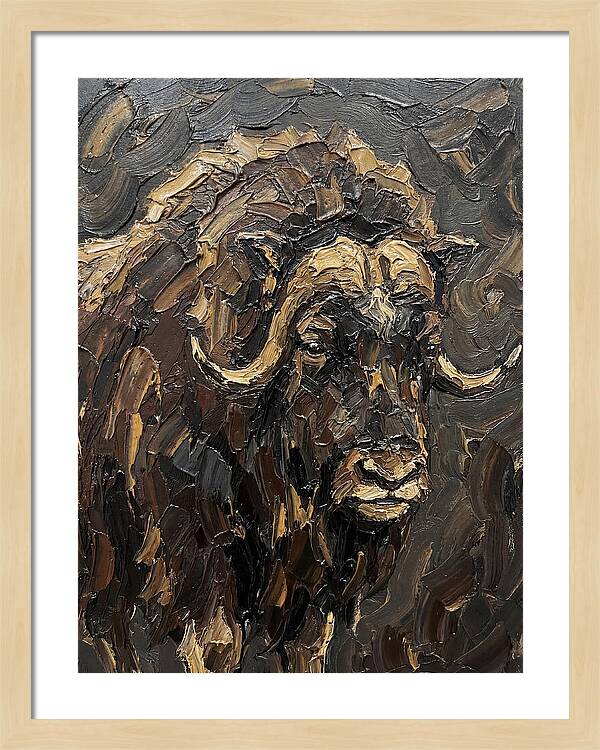 Musk Ox In Rich Textures