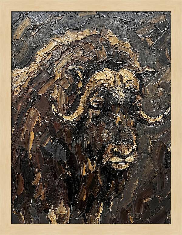 Musk Ox In Rich Textures