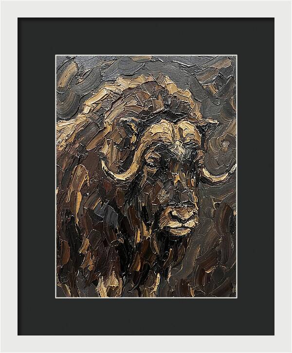 Musk Ox In Rich Textures