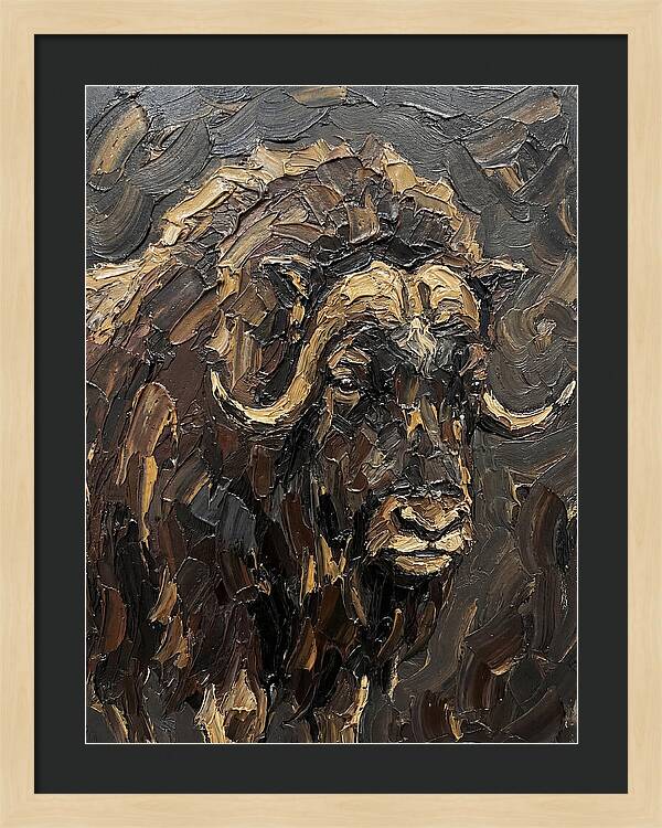 Musk Ox In Rich Textures