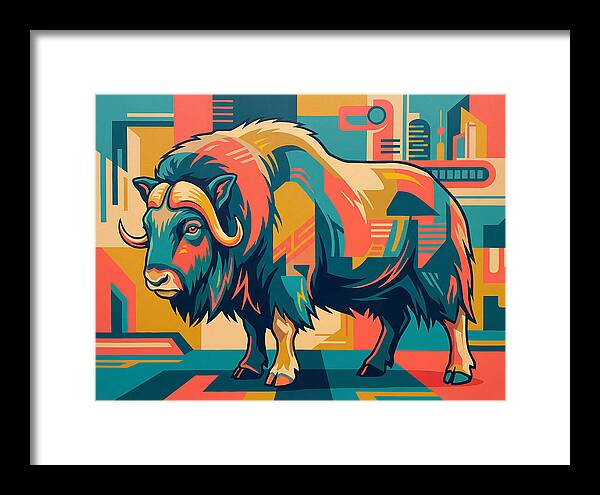 Musk Ox In Vibrant Colors