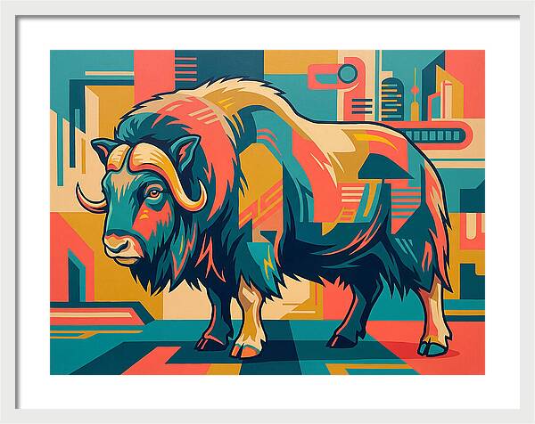 Musk Ox In Vibrant Colors