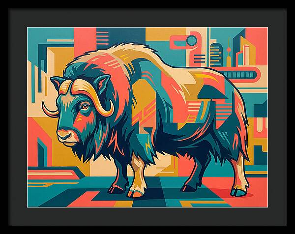 Musk Ox In Vibrant Colors