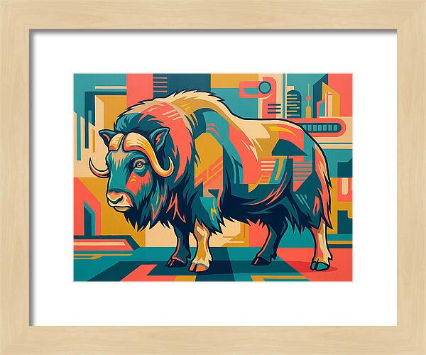 Musk Ox In Vibrant Colors
