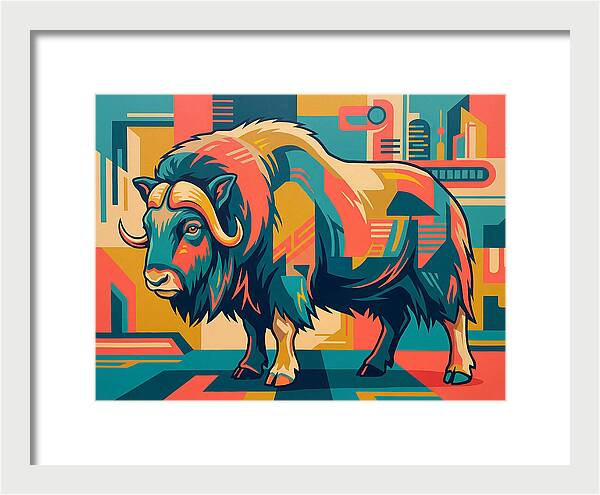 Musk Ox In Vibrant Colors