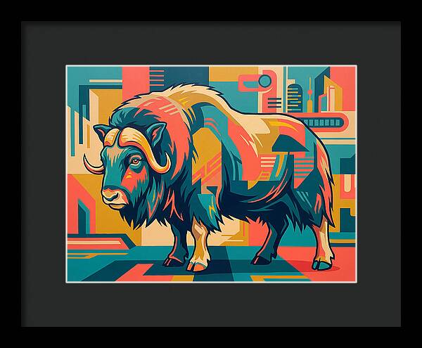 Musk Ox In Vibrant Colors