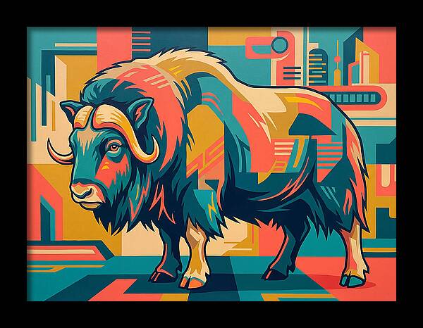 Musk Ox In Vibrant Colors