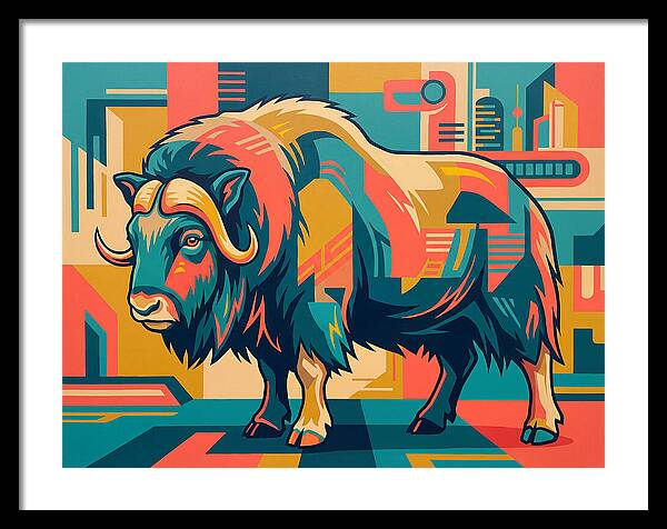 Musk Ox In Vibrant Colors